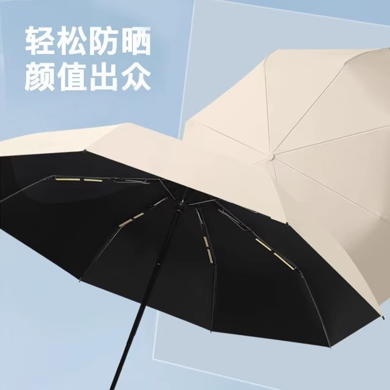 24骨全自動雨傘女晴雨加固摺疊抗風男遮太陽傘防曬紫外線加大號厚-細節圖2