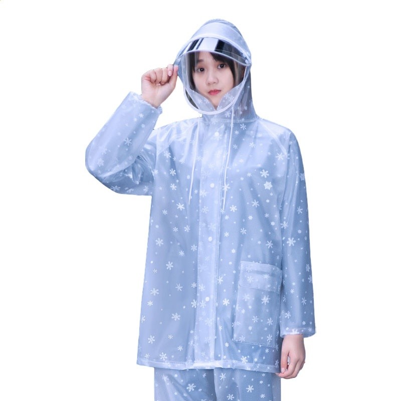 雨衣套裝女款雨褲透明成人長款全身防暴雨電動車分體式防水衣雨服-細節圖2