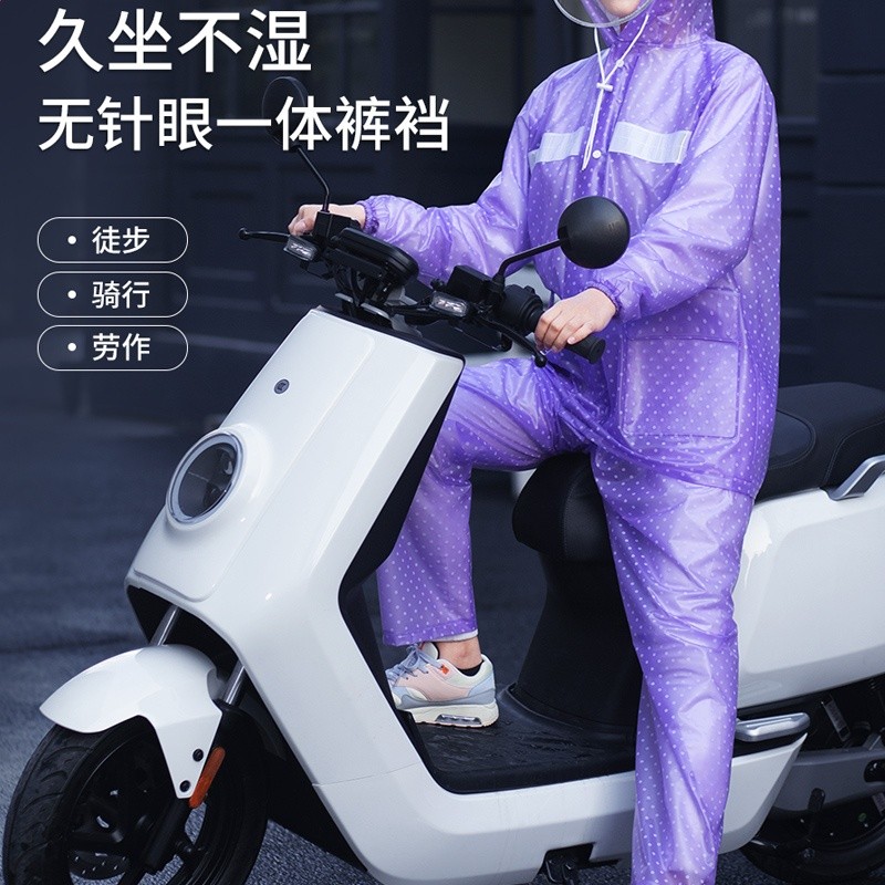 雨衣套裝女款雨褲透明成人長款全身防暴雨電動車分體式防水衣雨服-細節圖5