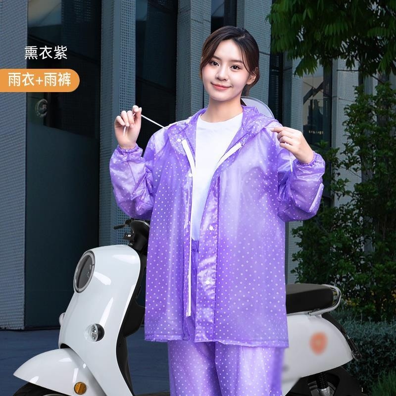 雨衣套裝女款雨褲透明成人長款全身防暴雨電動車分體式防水衣雨服-規格圖5