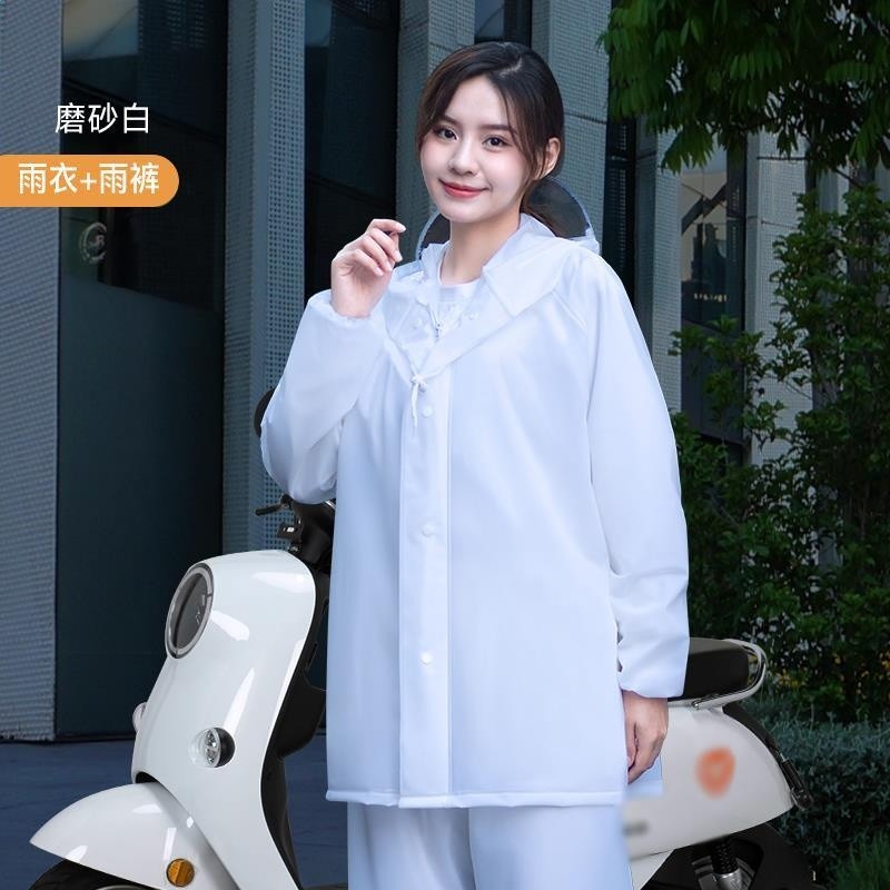 雨衣套裝女款雨褲透明成人長款全身防暴雨電動車分體式防水衣雨服-規格圖5