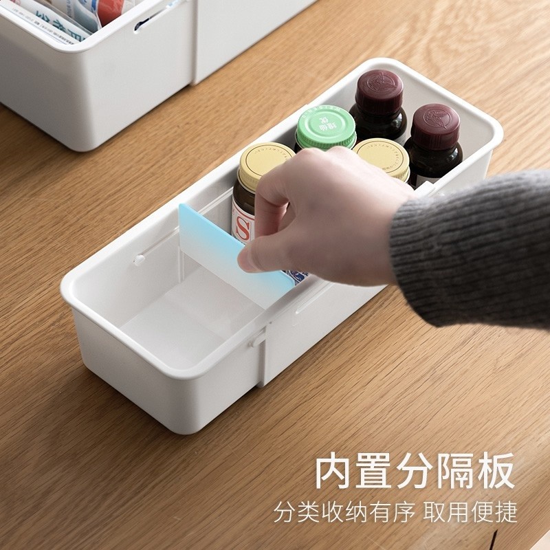 懶角落抽屜收納盒分隔整理盒可伸縮內建分格儲物盒分類雜物收納盒-細節圖5