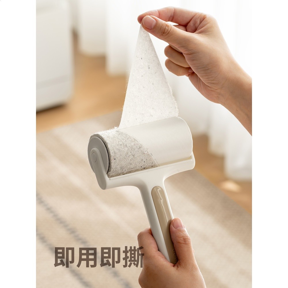 懶角落手持粘毛器手撕可替換除塵刷滾筒式衣服頭髮寵物毛髮除毛器-細節圖4