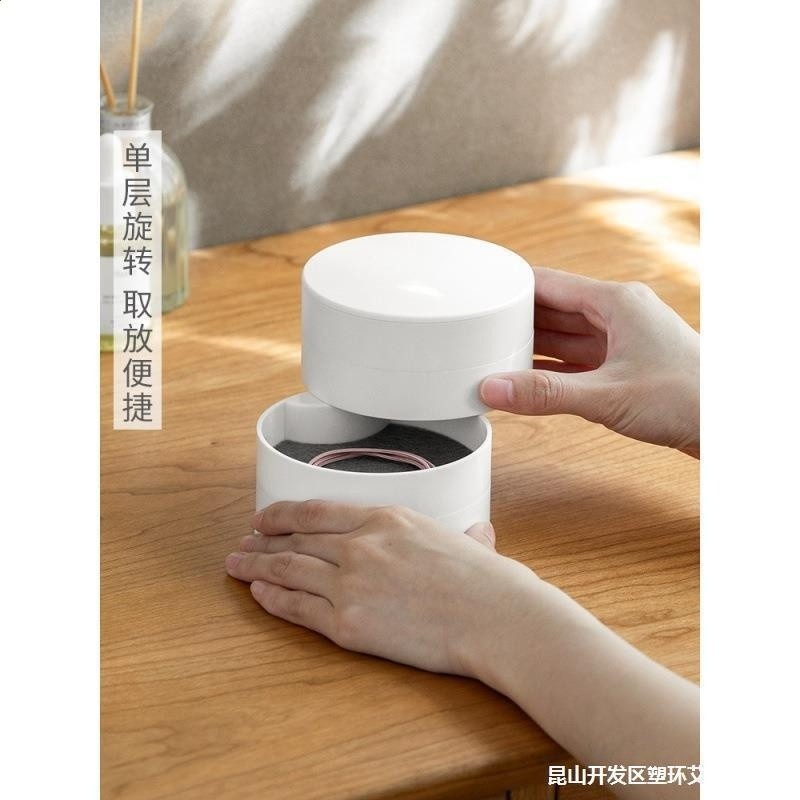 懶角落 旋轉首飾收納盒項鍊耳飾精緻飾品網紅多層盒子-細節圖3