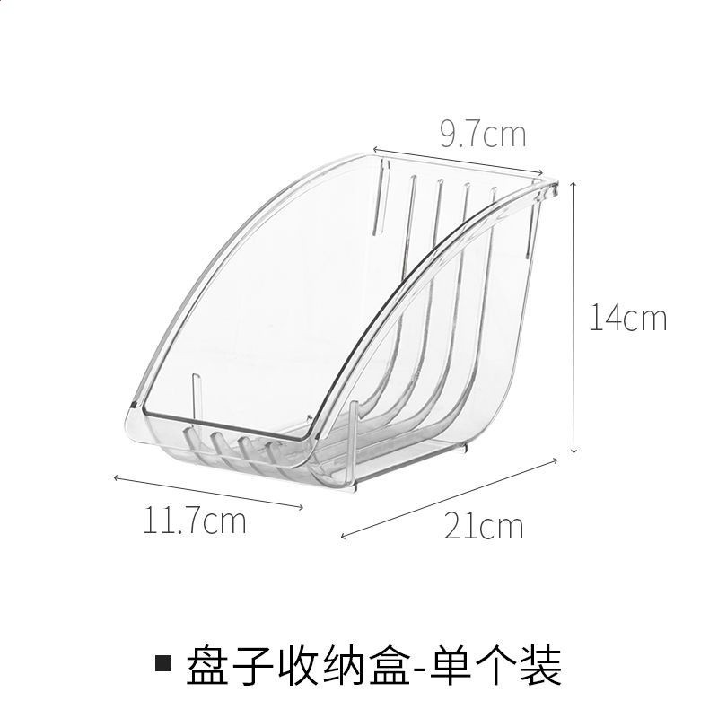 懶角落碗碟收納架廚房菜盤子收納盒櫥櫃內建餐具碗盤架小型瀝碗架-規格圖5