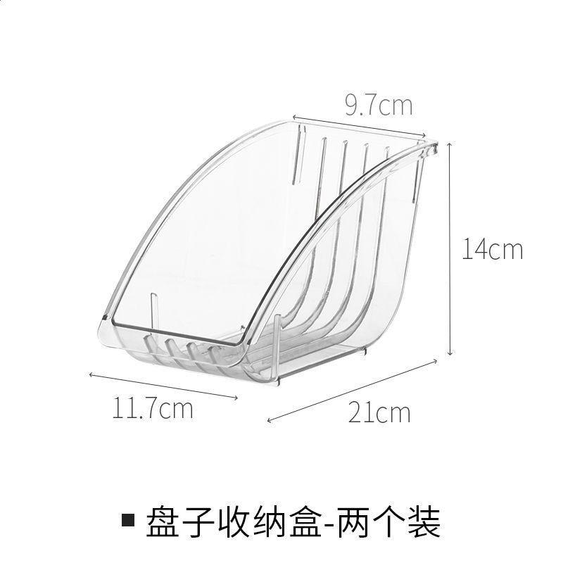 懶角落碗碟收納架廚房菜盤子收納盒櫥櫃內建餐具碗盤架小型瀝碗架-規格圖5
