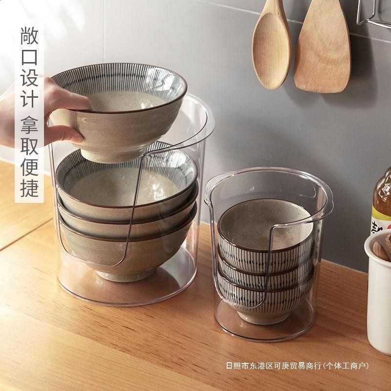 懶角落碗碟收納架廚房菜盤子收納盒櫥櫃內建餐具碗盤架小型瀝碗架-細節圖4