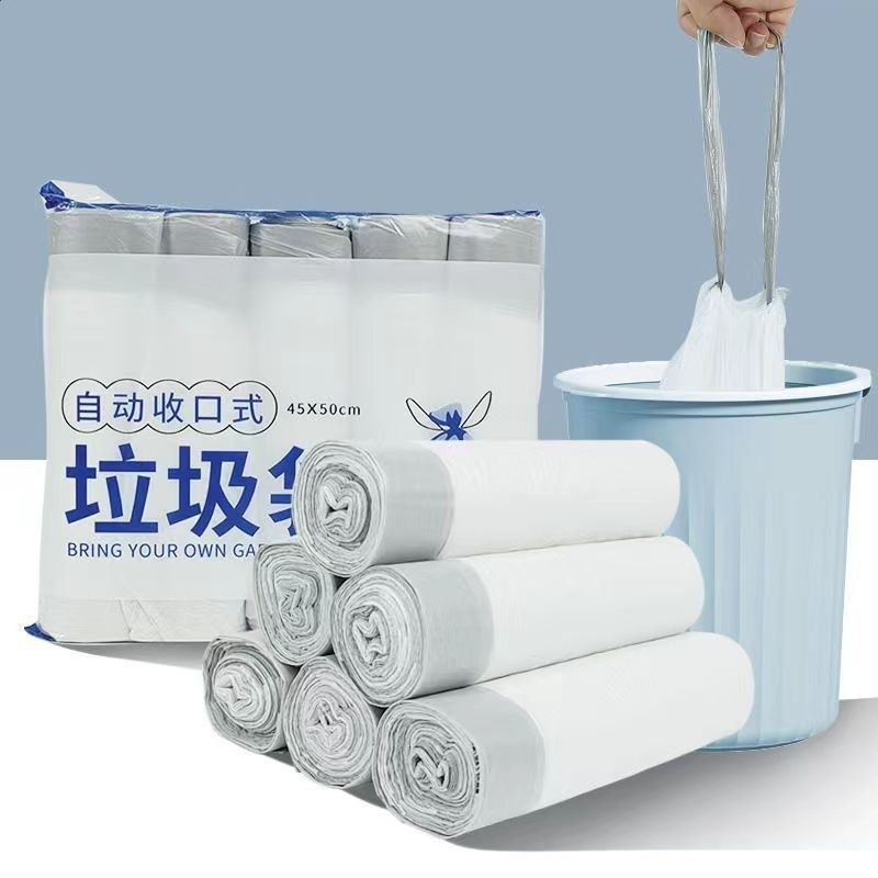 懶角落抽繩垃圾袋家用手提式加厚塑膠袋辦公室用廚房宿舍用學生-規格圖5