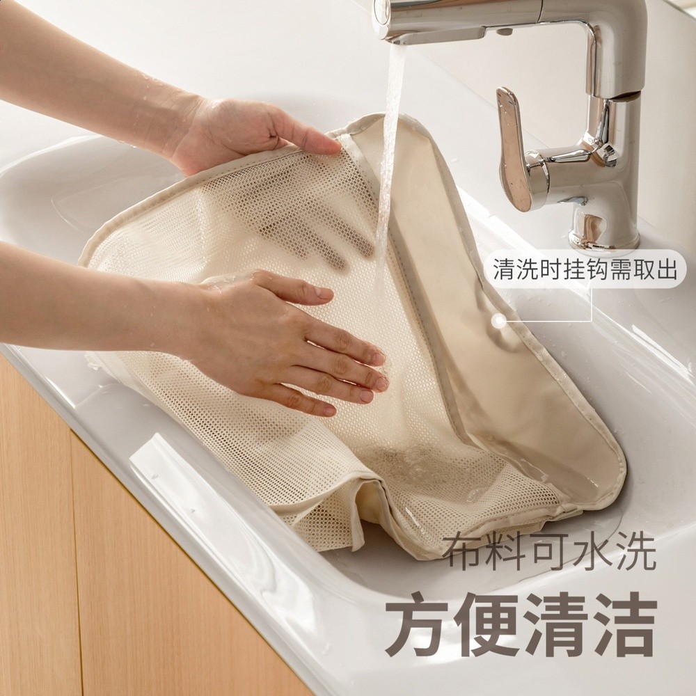 懶角落內衣內褲收納掛袋襪子收納網兜家用臥室衣櫃三合一整理袋子-細節圖4