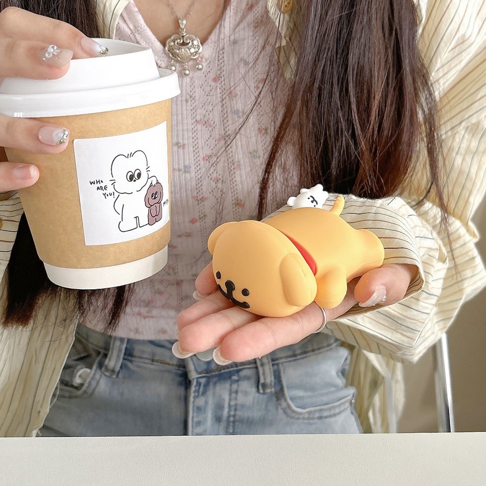 可愛趴趴小狗Airpods pro保護套蘋果3代無線藍牙耳機殼矽膠防摔-細節圖2