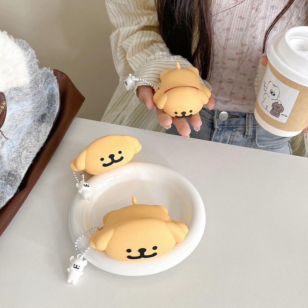 可愛趴趴小狗Airpods pro保護套蘋果3代無線藍牙耳機殼矽膠防摔-細節圖3