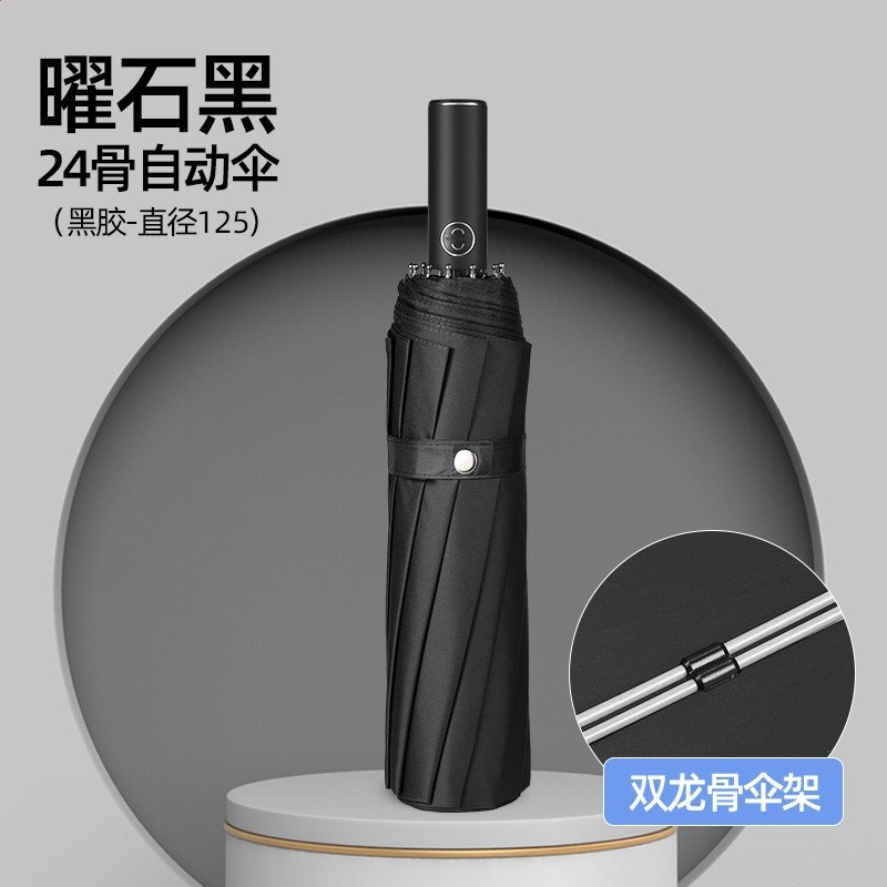 24骨抗風經典黑（125cm)-加厚320t布