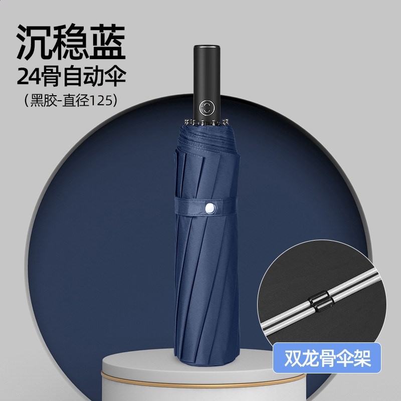 24骨抗風藏青色（125cm)-加厚320t布