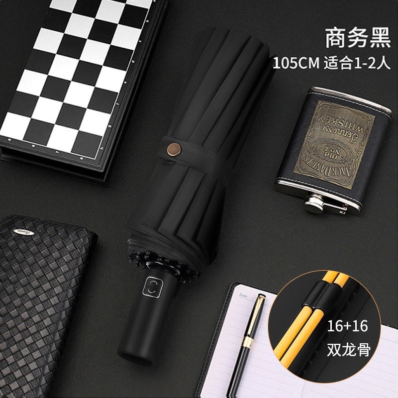 32骨抗風商務黑（105cm)-加厚黑膠