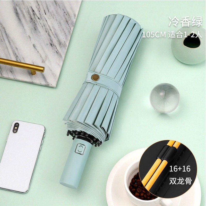 32骨抗風冷香綠（105cm)-加厚黑膠