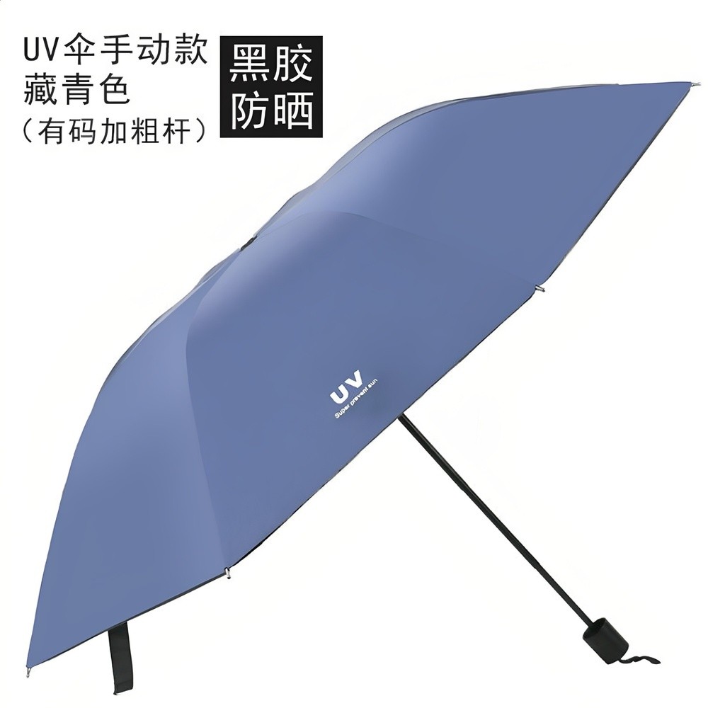小雛菊黑膠防曬遮陽遮雨兩用全自動防曬傘UV黑膠遮陽傘小熊三折傘-規格圖5