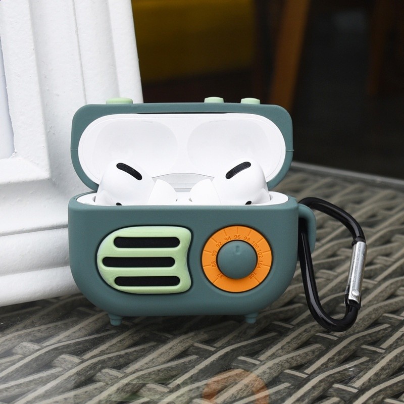 適用airpodspro保護殼行動式復古卡通軟殼藍牙耳機殼矽膠保護套-細節圖5