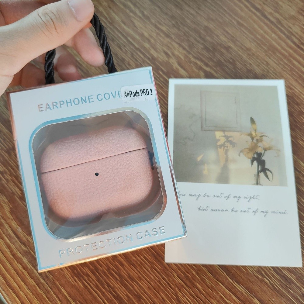 適用AirPodsPro2荔枝紋耳機套2代3代全包蒙皮耳機殼Pro軟殼PU皮-規格圖5