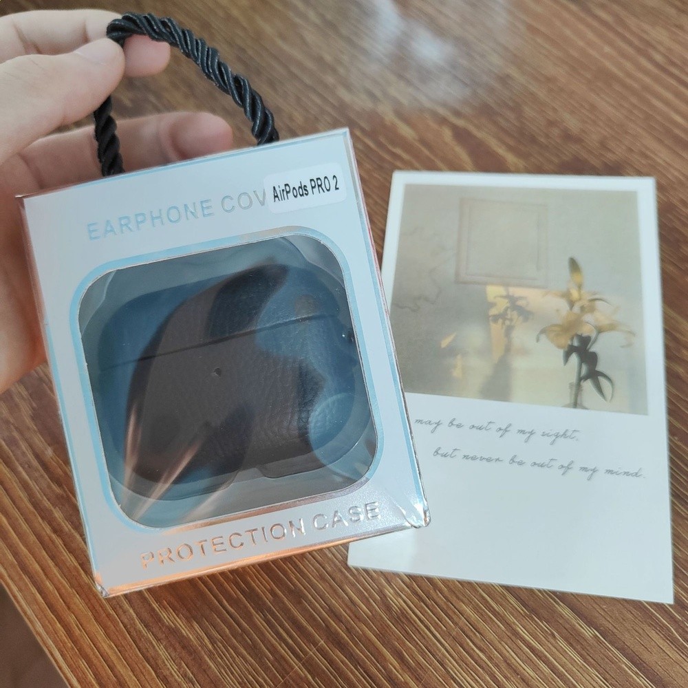 適用AirPodsPro2荔枝紋耳機套2代3代全包蒙皮耳機殼Pro軟殼PU皮-規格圖5