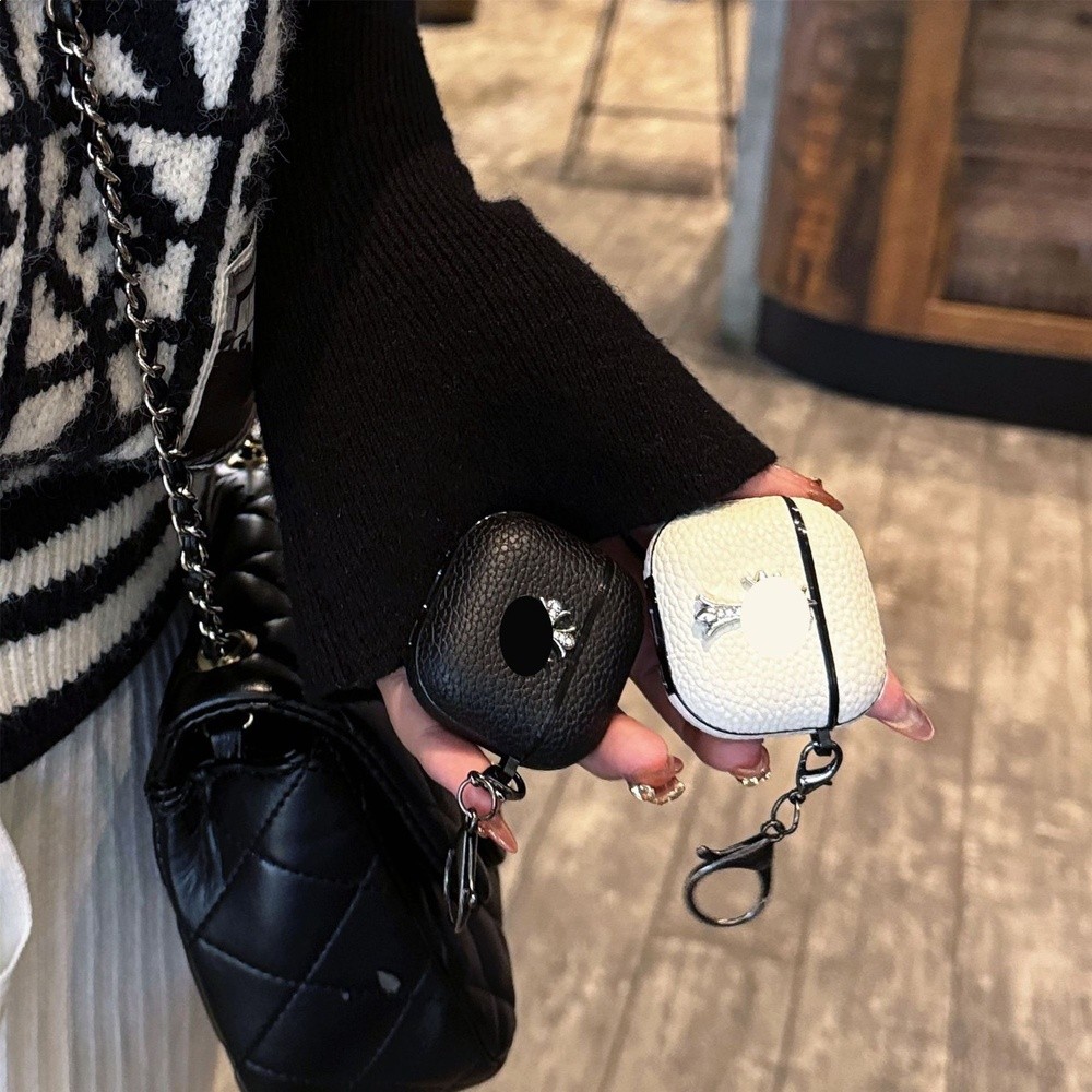 適用蘋果16promax耳機套無線藍牙airpodspro4閃鑽十字標防摔套pro-細節圖2
