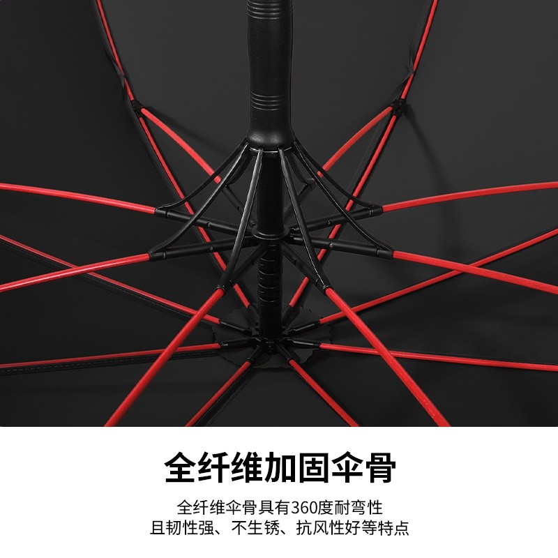 出口外貿日系自動傘雨傘長柄傘男超大傘面雙人加固抗風暴雨商務傘-細節圖2