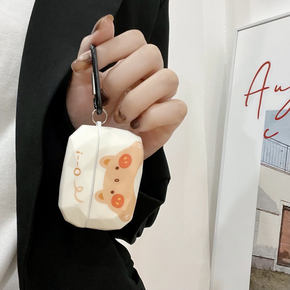可愛小熊青蛙情侶適用蘋果AirPods Pro保護套AirPods2耳機殼3代女-細節圖3