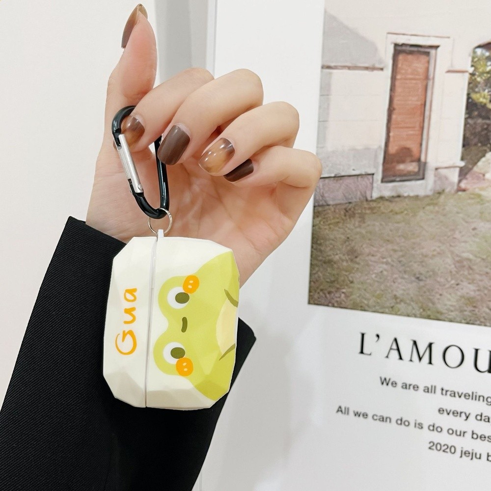可愛小熊青蛙情侶適用蘋果AirPods Pro保護套AirPods2耳機殼3代女-規格圖5