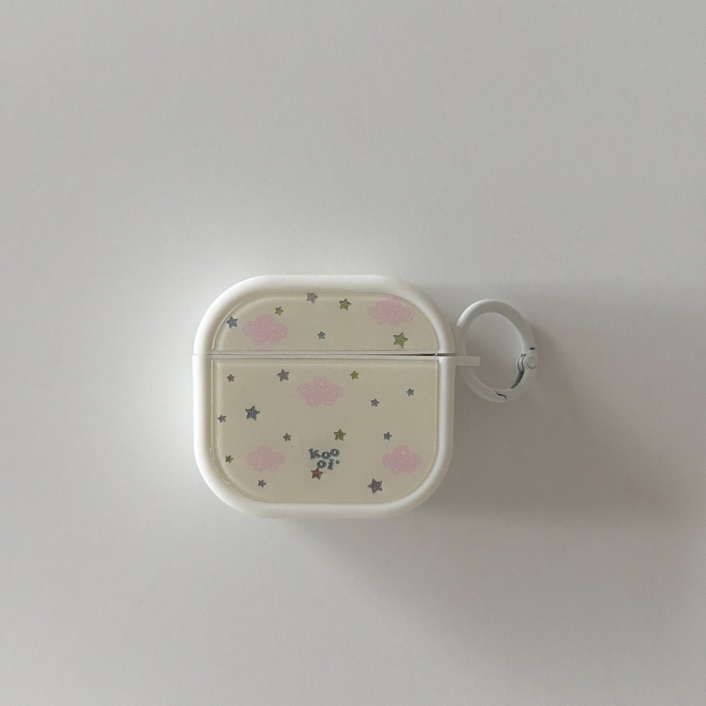 潮流新品IMD系列粉色雲朵星星耳機套適用AirPods1/2/3/4代保護套-規格圖5