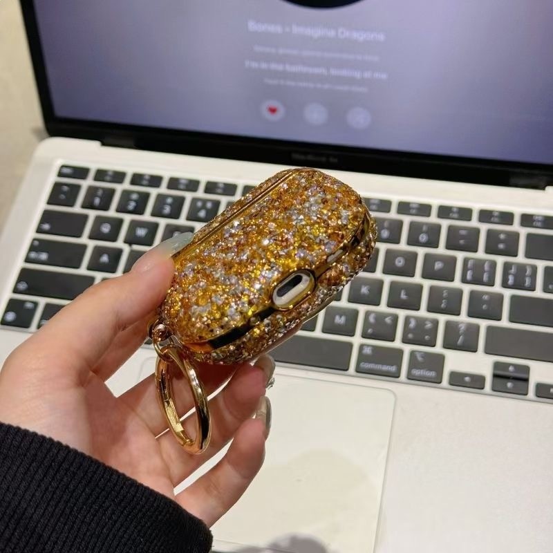 適用2/3代Airpods水鑽保護套 蘋果耳機套 鑲鑽Airpods收納盒奢華-細節圖5