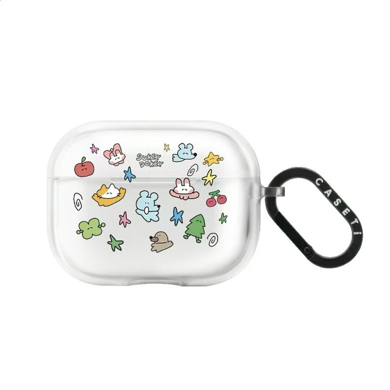 CASETi聯名順順鼠線條小狗透明耳機殼適用蘋果AirPods pro3貓咪ai-規格圖5