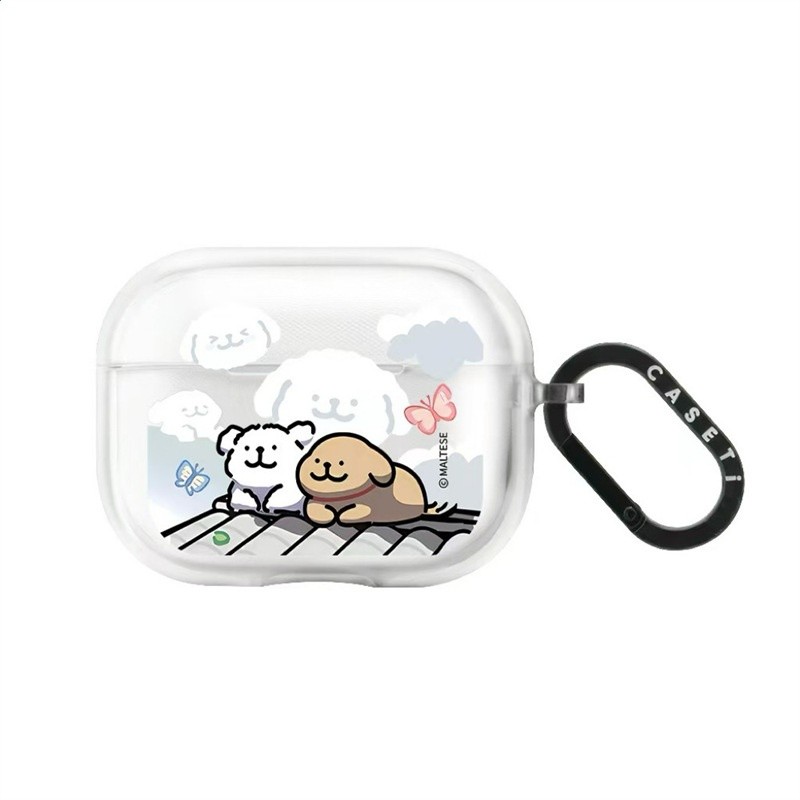 CASETi聯名順順鼠線條小狗透明耳機殼適用蘋果AirPods pro3貓咪ai-規格圖5
