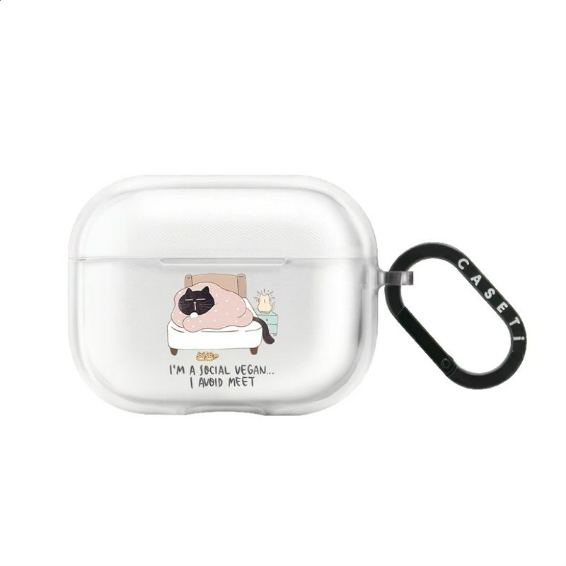 CASETi聯名順順鼠線條小狗透明耳機殼適用蘋果AirPods pro3貓咪ai-規格圖5