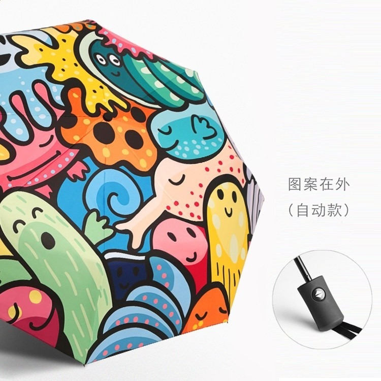 海底塗鴉-三折自動款