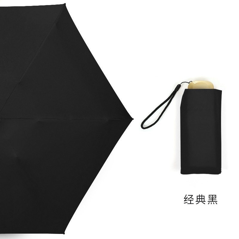 五折半遮光黑色烤漆傘骨無字-黑色