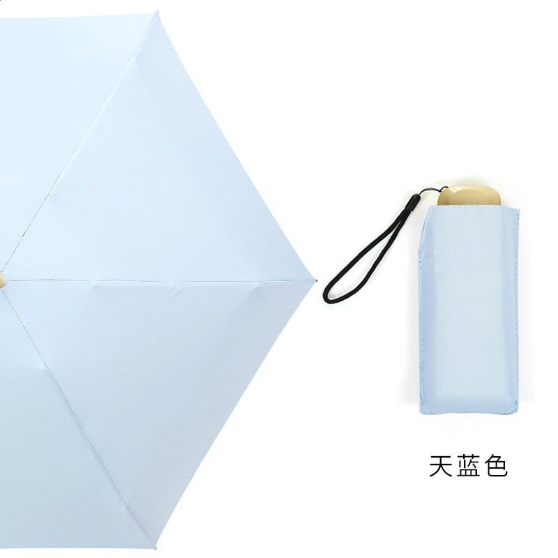 扁傘鋁合金傘骨超清袖珍五折傘摺疊迷你晴雨傘手拎包太陽傘六折傘-規格圖5