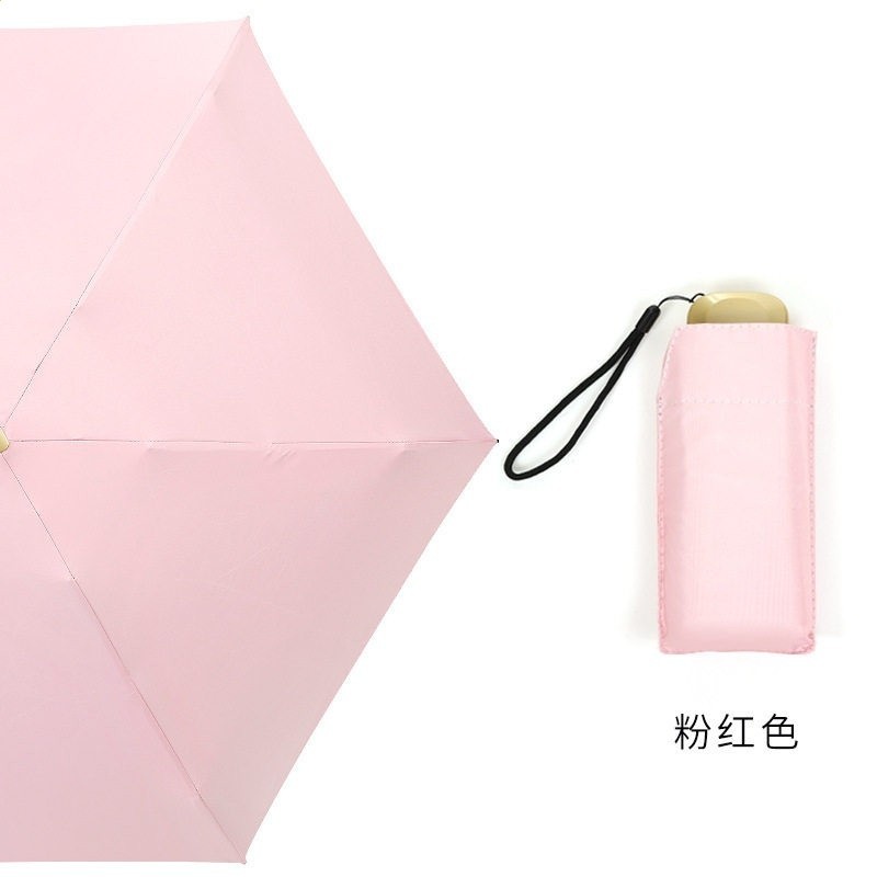 扁傘鋁合金傘骨超清袖珍五折傘摺疊迷你晴雨傘手拎包太陽傘六折傘-規格圖5
