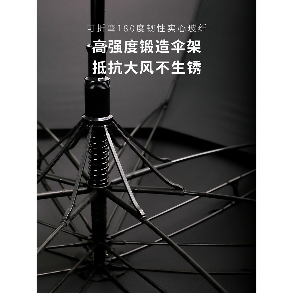 超大號雙層復古紳士防風暴雨專用直杆自動彎鉤男結實雙人長柄雨傘-細節圖3