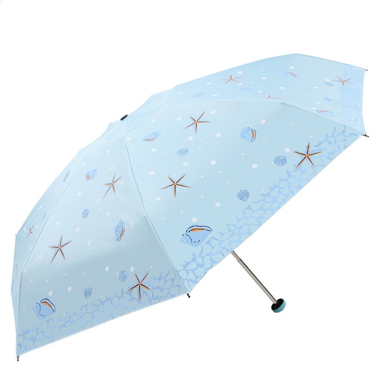 天堂傘迷你晴雨兩用防紫外線太陽傘小巧便攜女雨傘五折防曬傘-細節圖5
