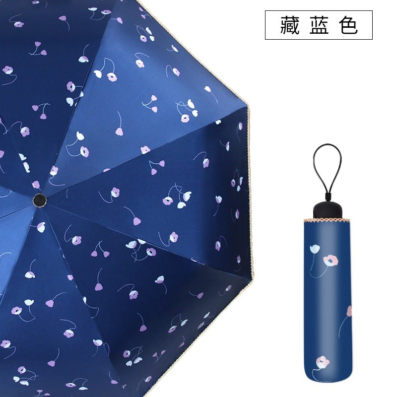 天堂傘迷你晴雨兩用防紫外線太陽傘小巧便攜女雨傘五折防曬傘-規格圖5