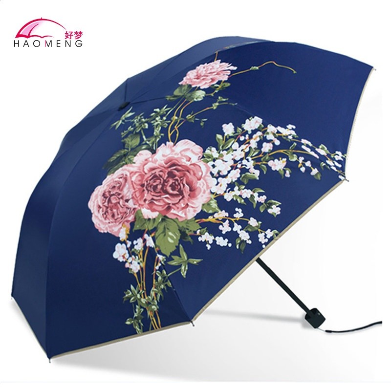 雙層晴雨兩用傘女摺疊雨傘防曬防紫外線太陽傘女upf50+小巧遮陽傘-規格圖5
