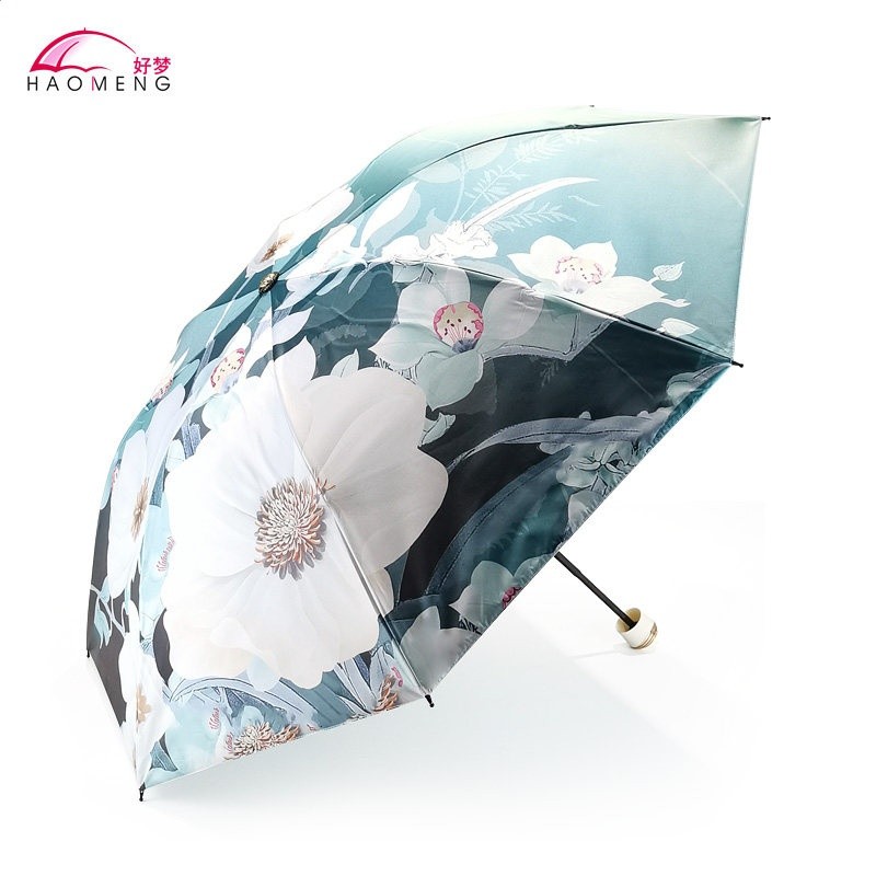 雙層晴雨兩用傘女摺疊雨傘防曬防紫外線太陽傘女upf50+小巧遮陽傘-規格圖5
