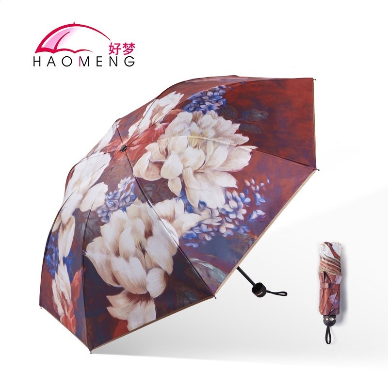 雙層晴雨兩用傘女摺疊雨傘防曬防紫外線太陽傘女upf50+小巧遮陽傘-規格圖5