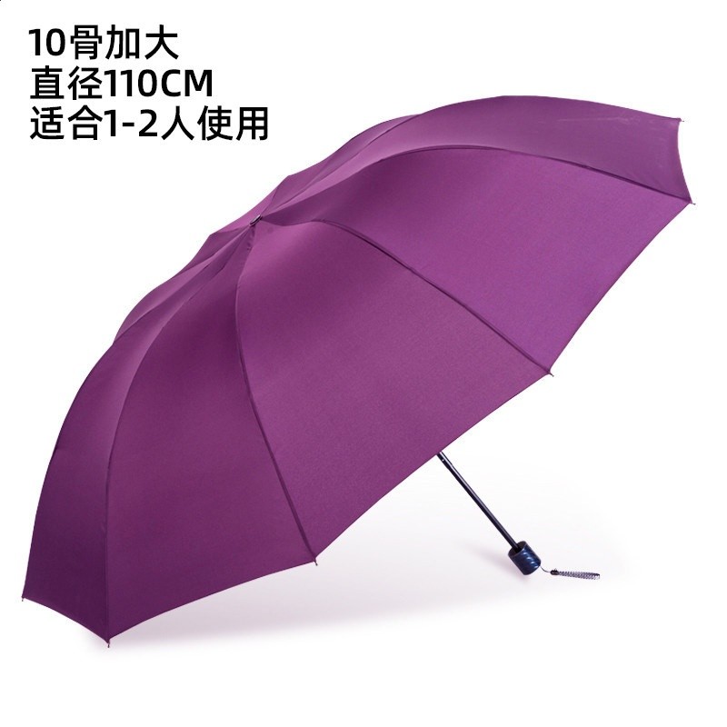 超大雨傘男女大號三人晴雨兩用摺疊太陽傘學生雙人黑膠防曬遮陽傘-規格圖5