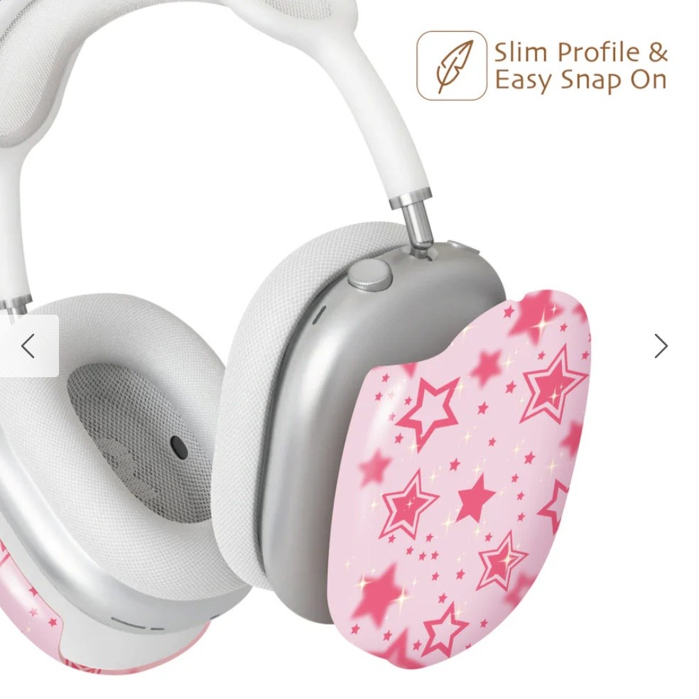 少女心星星耳機殼 適用蘋果AirPods Max /Max 2 光面菲林保護-細節圖4
