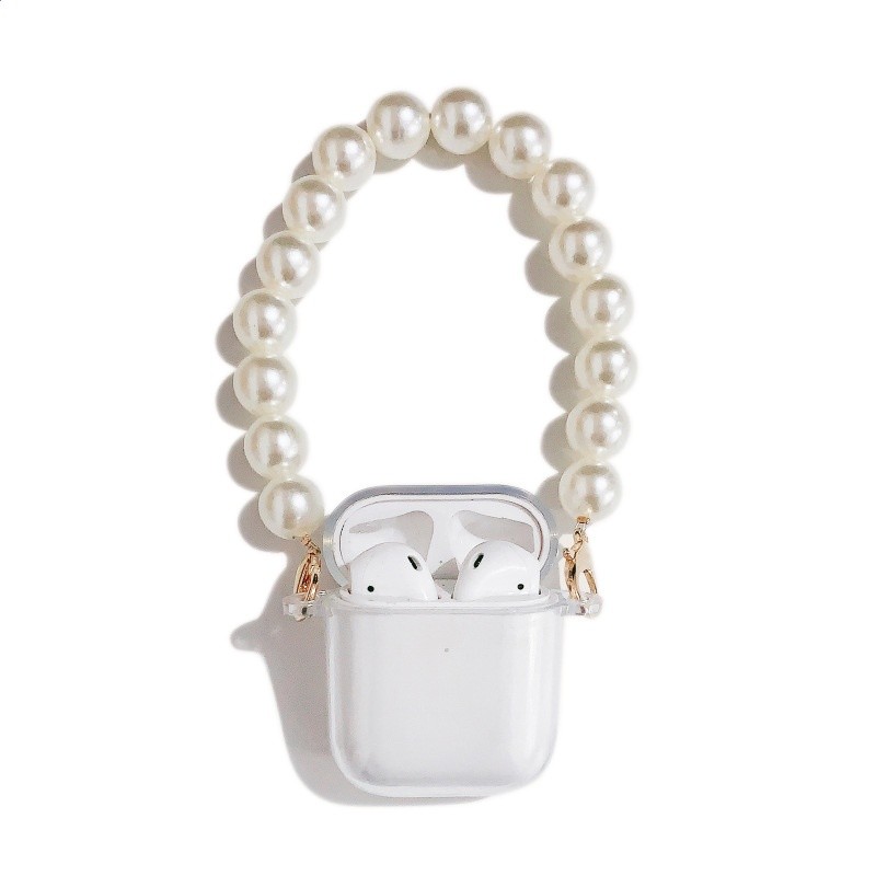 珍珠手鍊無線藍牙耳機保護套TPU軟殼透明適用於蘋果airpods2-細節圖5