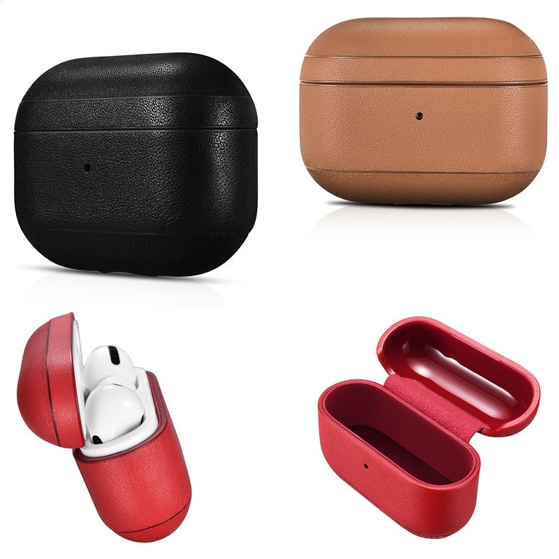 外貿適用Airpod Pro三代納帕紋牛皮藍牙耳機套無線耳機保護套-細節圖3