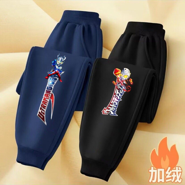 奧特曼童裝男童加絨褲子秋冬款兒童2025新款加厚保暖男孩冬季衛褲-規格圖5