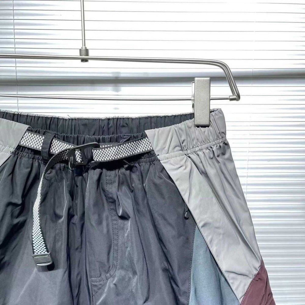 夏季新款速乾男士潮流拼色短褲工裝五分褲透氣網戶外運動潮男褲子-細節圖3
