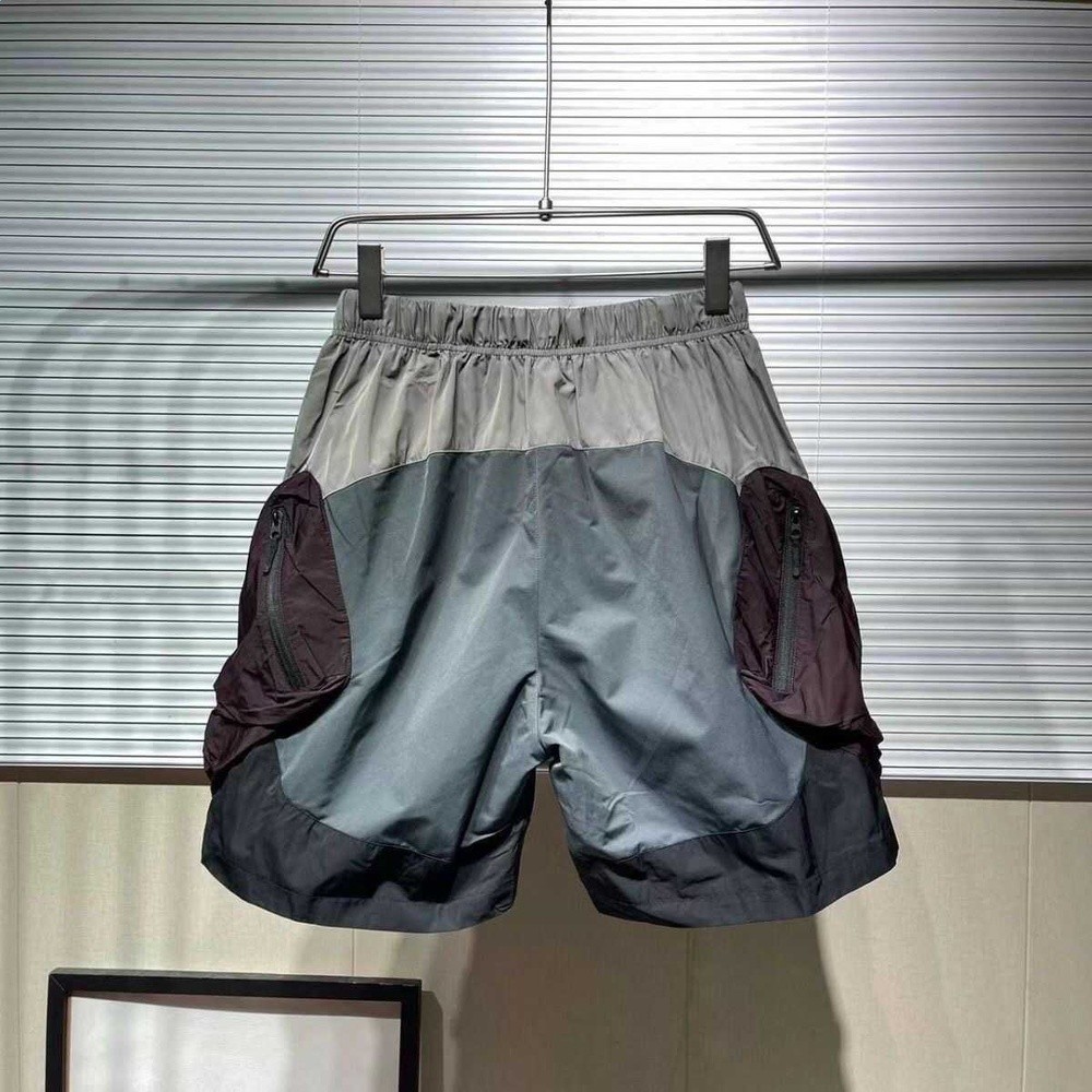 夏季新款速乾男士潮流拼色短褲工裝五分褲透氣網戶外運動潮男褲子-細節圖4