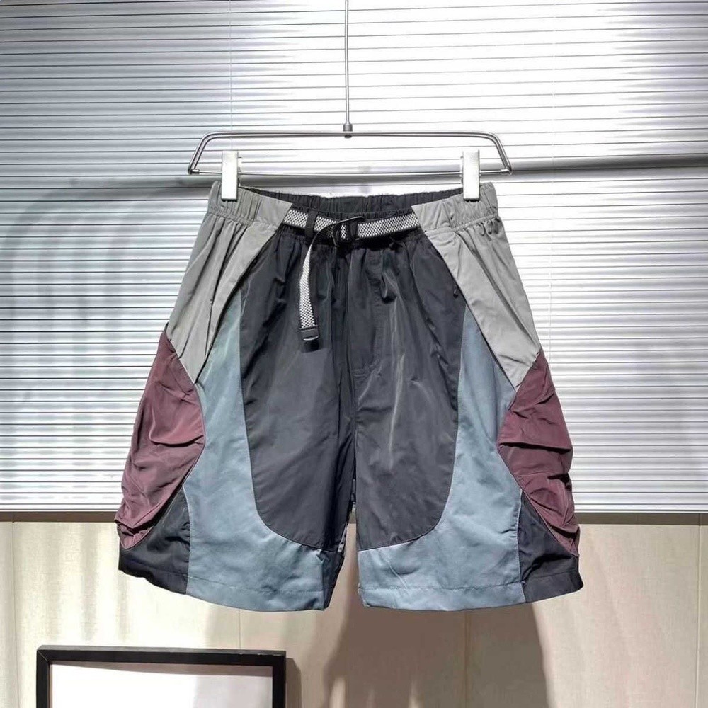 夏季新款速乾男士潮流拼色短褲工裝五分褲透氣網戶外運動潮男褲子-規格圖5